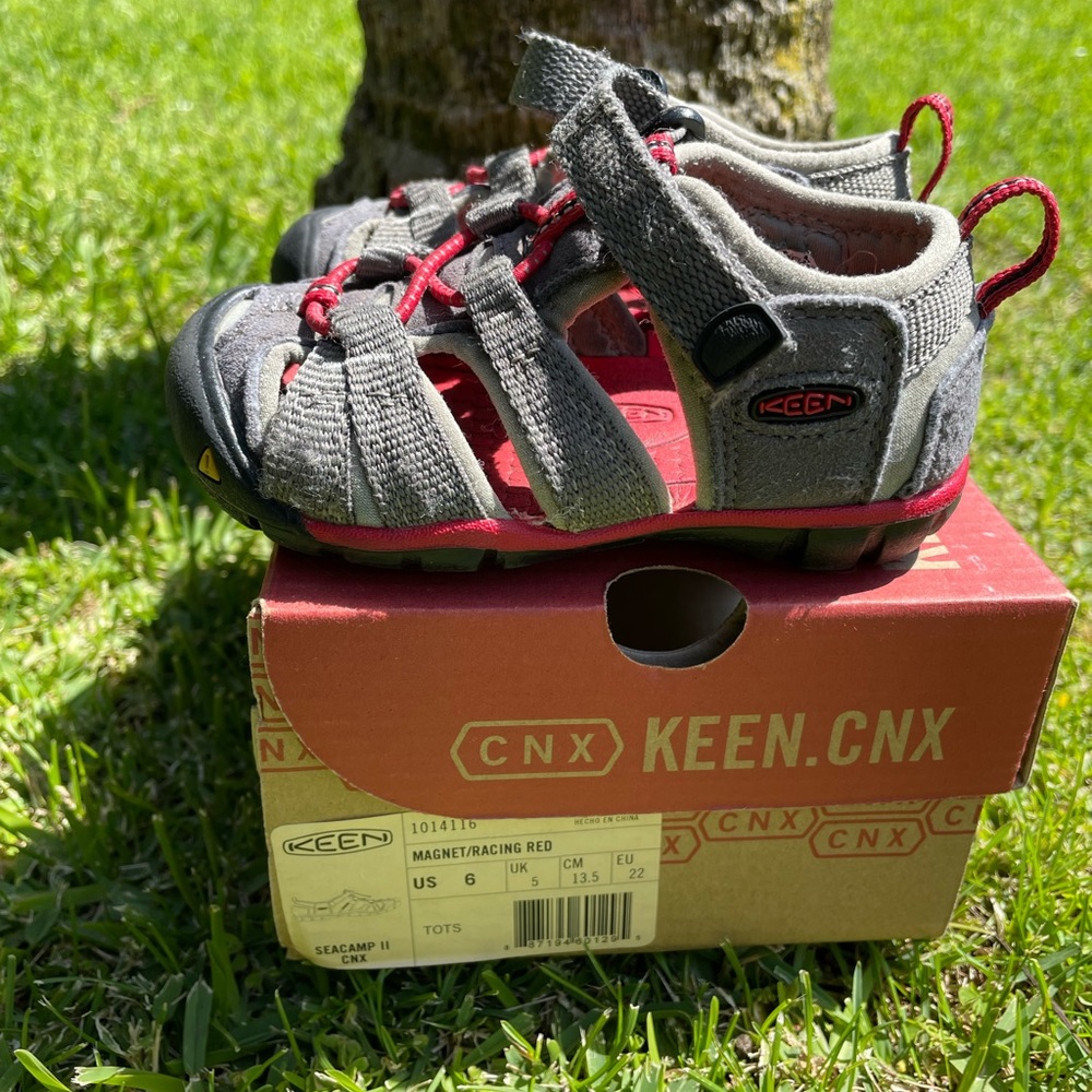 Toddler Keen - SEACAMP II CNX magnet/racing red US sz 6 TOTS water shoe